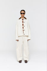 Franco Jacket  AW26 Ivory + Tobacco Cord