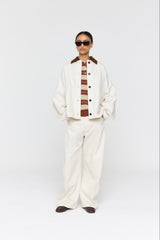 Franco Jacket  AW26 Ivory + Tobacco Cord