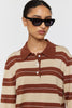 Noe Polo  AW26 Cocoa + White + Beige Stripe