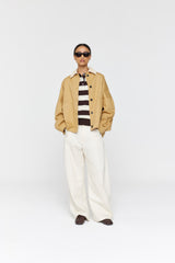 Noe Polo  AW26 Brown + Cream Stripe