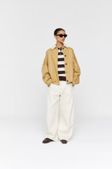 Noe Polo  AW26 Brown + Cream Stripe