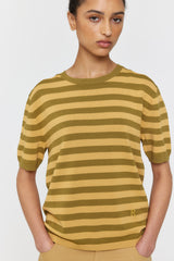 Francisco Knit Tee AW26 Sand + Khaki