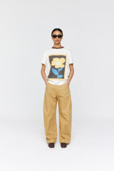 Aiden Tee  AW26 Deep Ivory + Brown