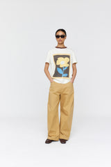 Aiden Tee  AW26 Deep Ivory + Brown