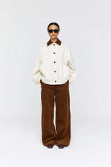 Franco Jacket  AW26 Ivory + Tobacco Cord