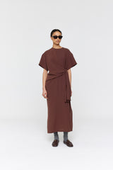 Diana Dress  AW26 Red Brown