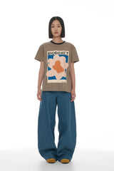 Aiden Tee SS25 Taupe + Pink