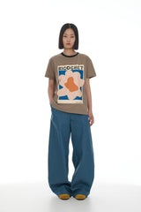 Aiden Tee SS25 Taupe + Pink
