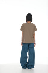 Aiden Tee SS25 Taupe + Pink