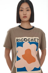 Aiden Tee SS25 Taupe + Pink
