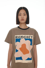 Aiden Tee SS25 Taupe + Pink