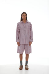 Anchor Shirt SS25 Light Pink + Plum Stripe