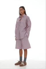 Anchor Shirt SS25 Light Pink + Plum Stripe