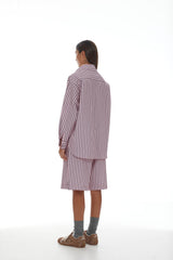 Anchor Shirt SS25 Light Pink + Plum Stripe