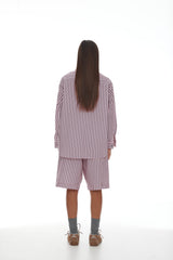 Anchor Shirt SS25 Light Pink + Plum Stripe