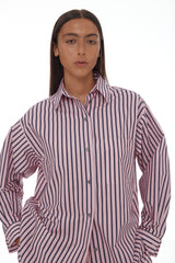 Anchor Shirt SS25 Light Pink + Plum Stripe