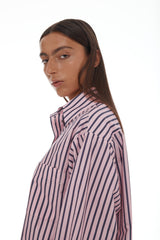Anchor Shirt SS25 Light Pink + Plum Stripe