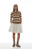 Fallon Polo SS25 Khaki + Orange Stripe