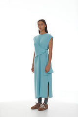 Sleeveless Diana Dress SS25 Ice Blue
