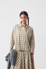 Chance Top Dark Beige Plaid