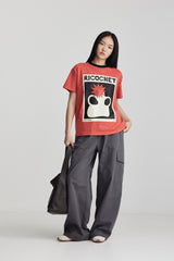 Aiden Tee  Berry Red + Soft Black SS26