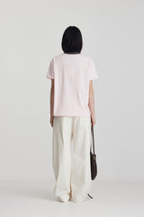 Aiden Tee  Soft Pink + Charcoal SS26