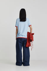 Florent Knt Tee Ice + Bright Red SS26
