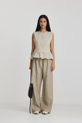 Paolo Top Sand Check SS26