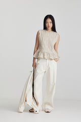 Paolo Top Sand Check SS26