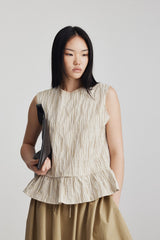 Paolo Top Sand Check SS26